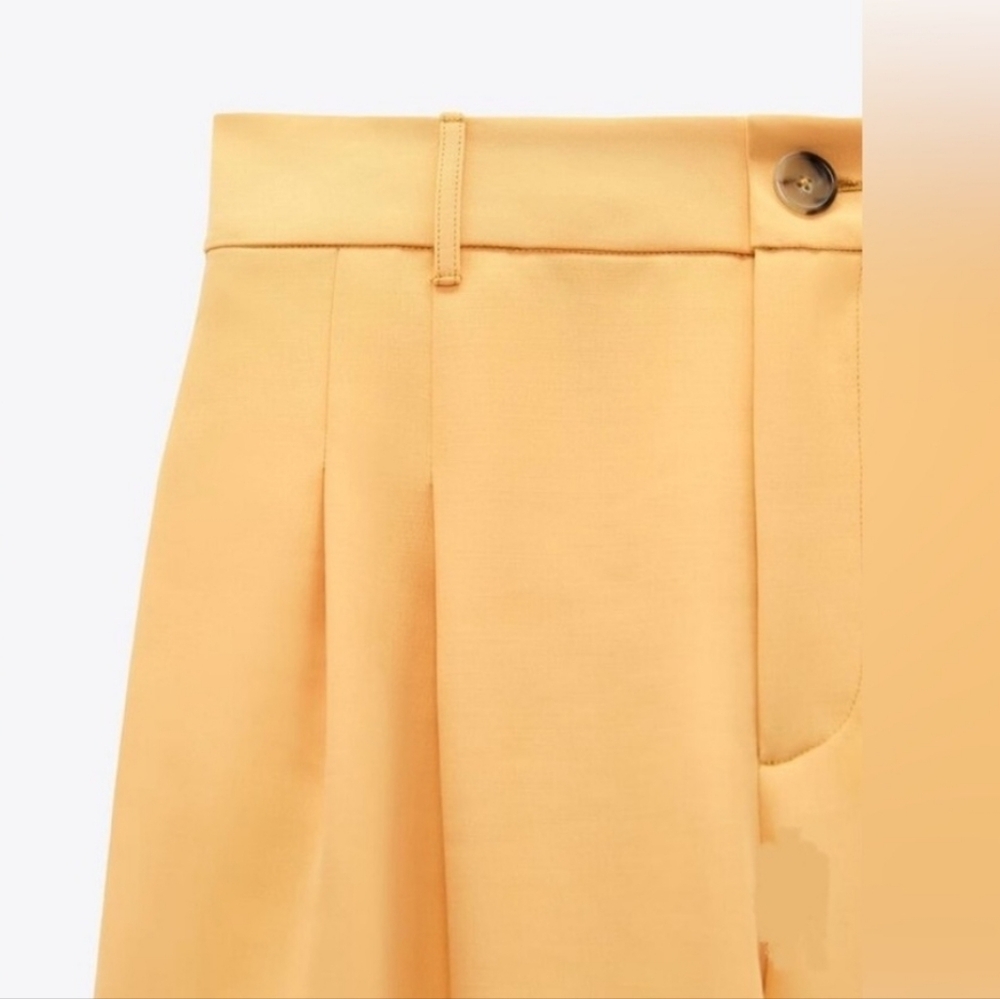 Zara High Waisted Trouser In Tangerine